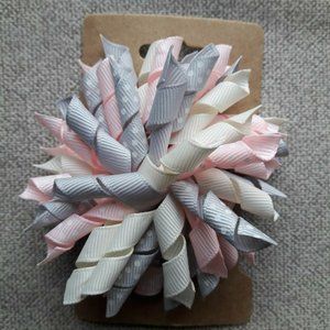 Cream Gray Spiral Boutique Gymboree Color Inspired Girls Hair Bow Accessories